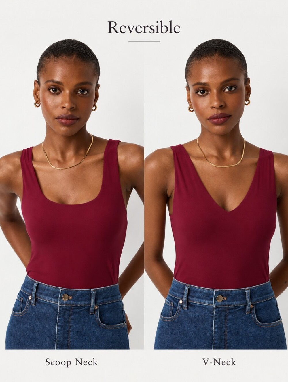 WHBM FORME™ All Ways Stretch Dual Neck Tank
